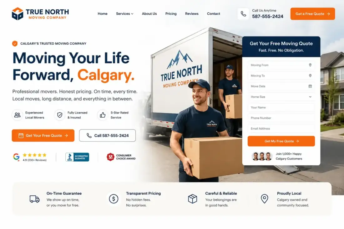 Moving Companies website preview