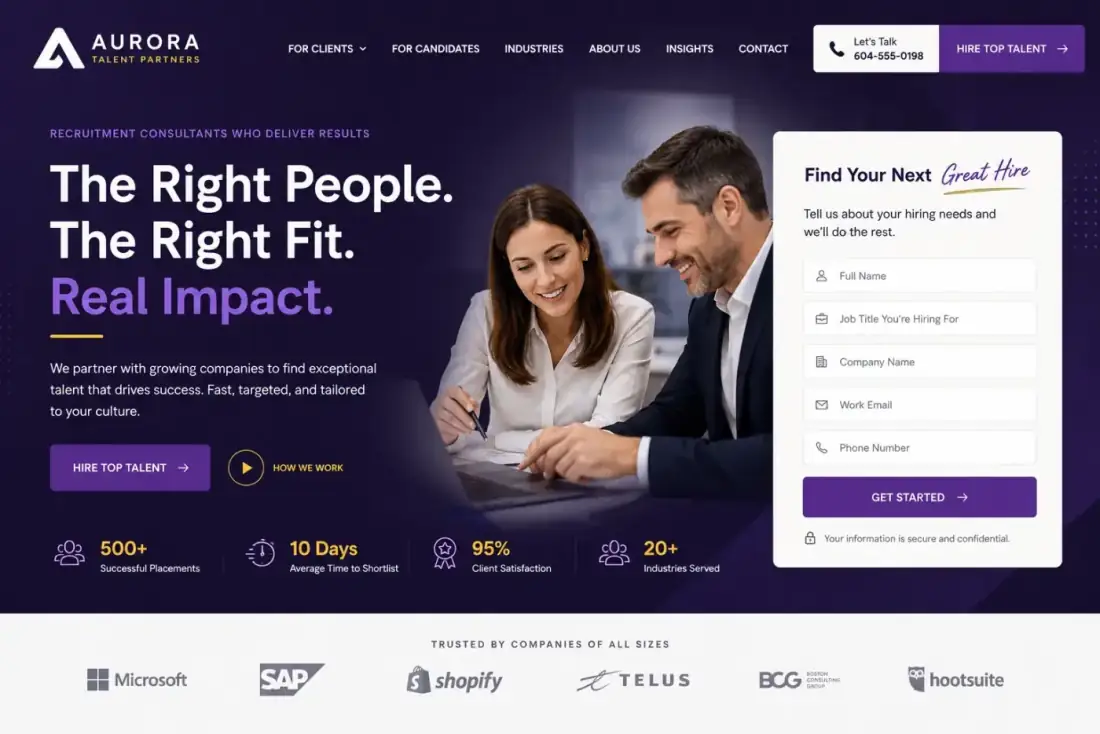 Recruitment Consultancy website preview