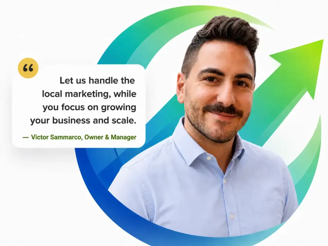Victor, founder of Rise Marketing — Let us handle the local marketing while you focus on growing your business